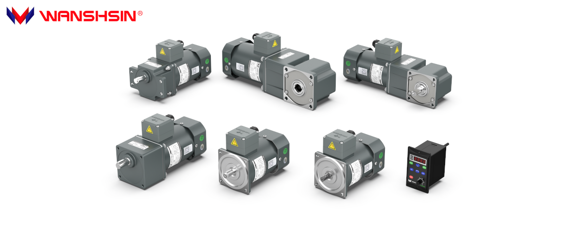 Compact AC gear motor (wide)(logo)